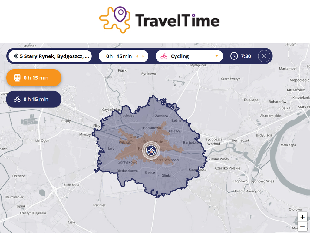 Aplikacja TravelTime ułatwia zaplanowanie dojazdu do pracy rowerem